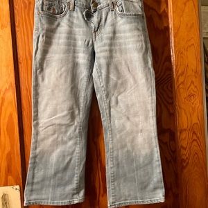 COH cropped jeans.  Low rise, light denim.